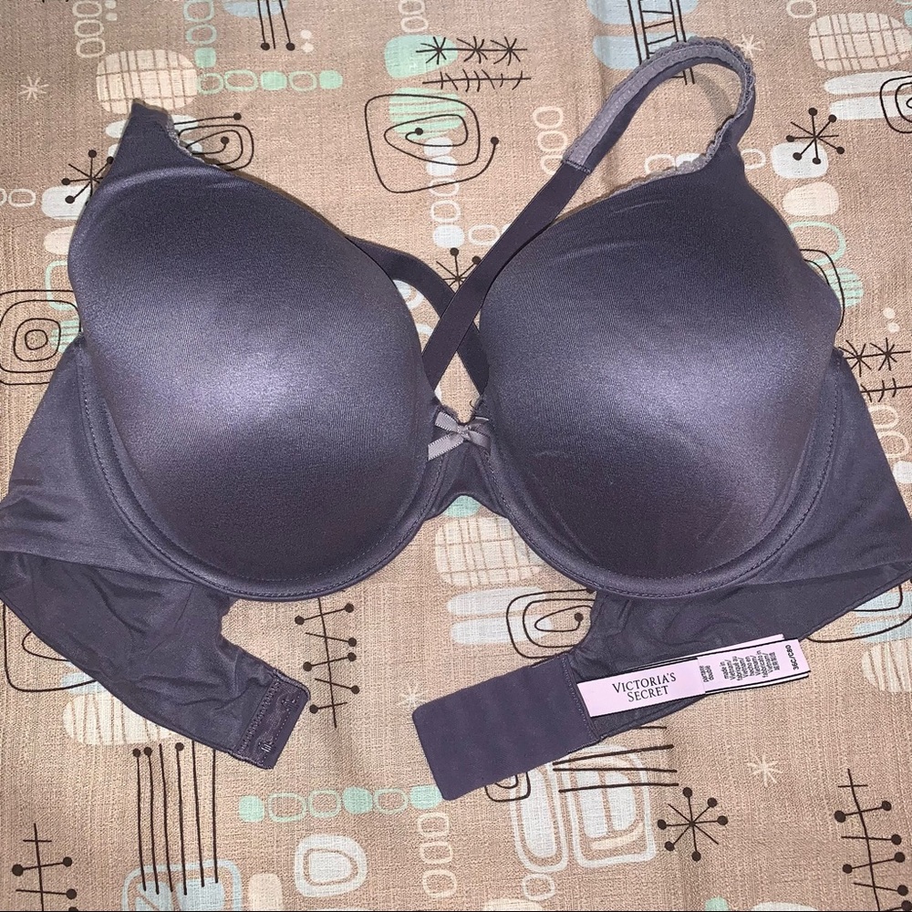 Grey lavender underwire lightly lined bra